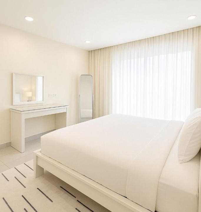 Al Ghubrah Ash Shamaliyyah Apartment | 1BHK top-floor with city view at Ghubra Beach