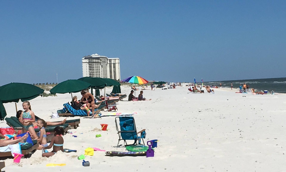 Fort Morgan Condo | BEACH FRONT Ft Morgan, 2BR, 2BA, huge balcony! CHAIRS UMBRELLA included, laundry