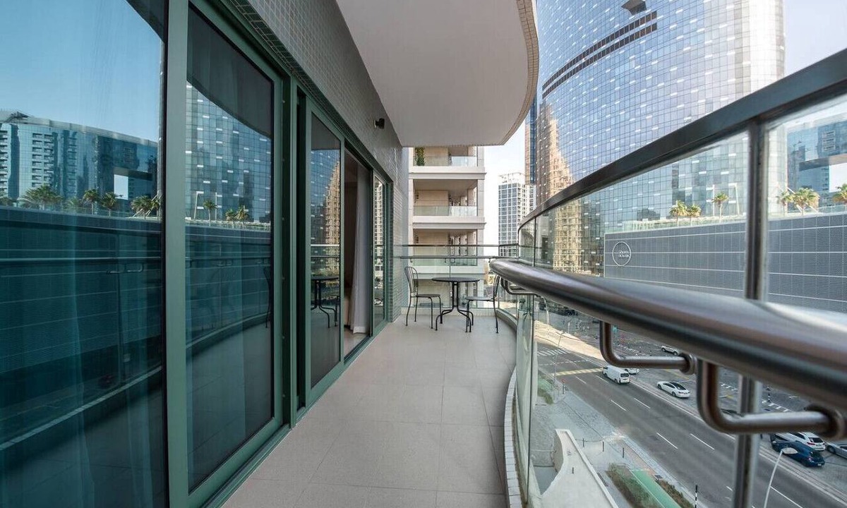 Abu Dhabi Apartment | Chic City Escape with Balcony & Pool Access