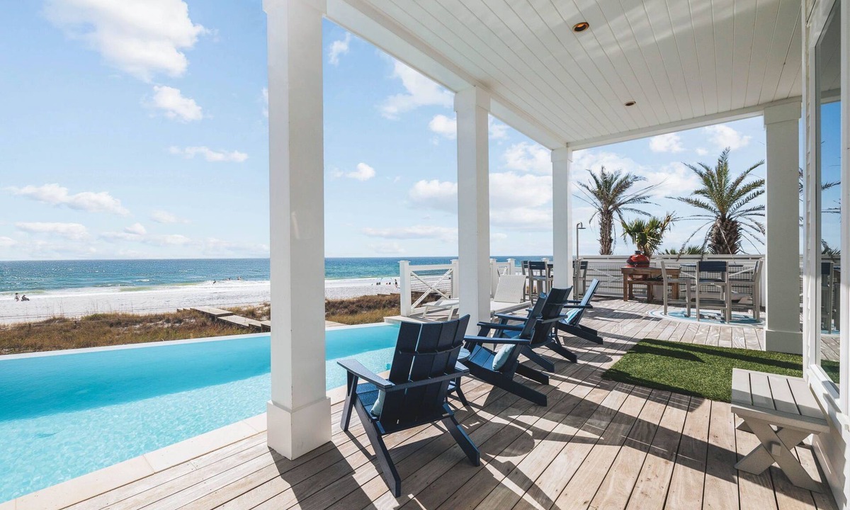Hollywood Beach House | Gulf-front luxury with infinity pool, direct beach access, game room, & elevator
