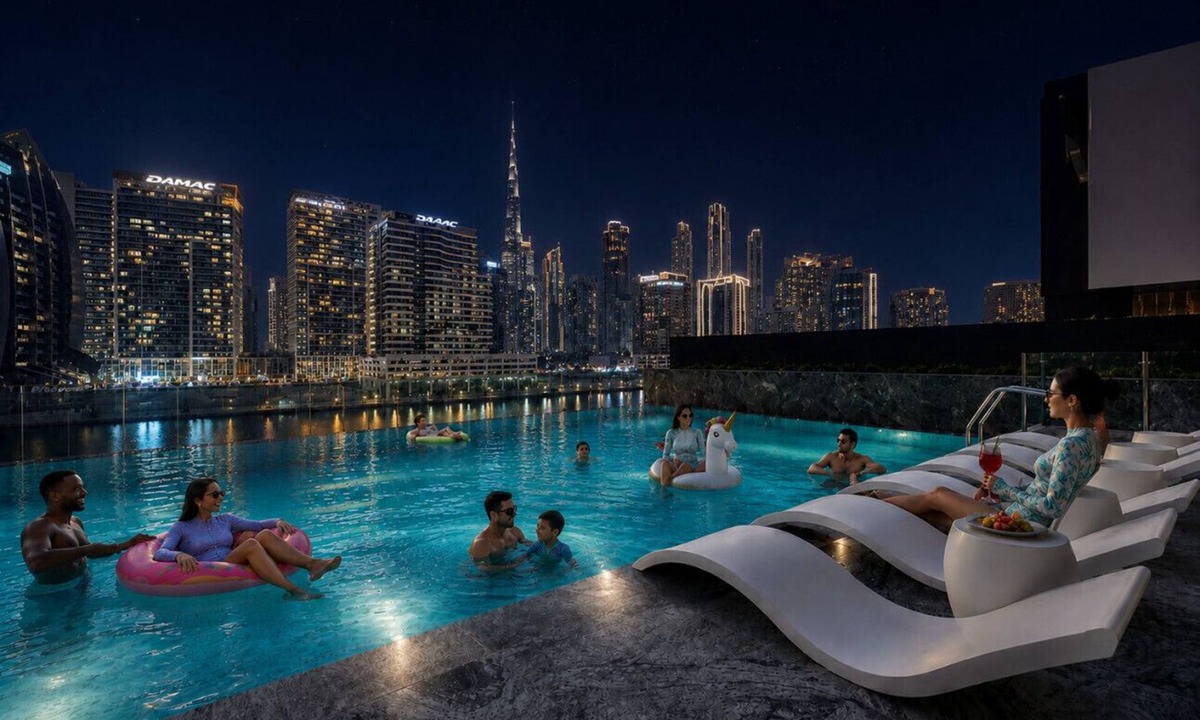 Business Bay Apartment | HAVN - Studio in Business Bay, Burj Khalifa View