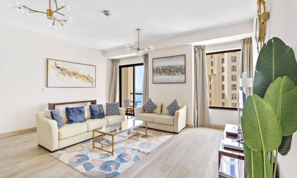 Jumeirah Beach Residence Apartment | Near Beach - Furnished 1BR with Partial Sea View