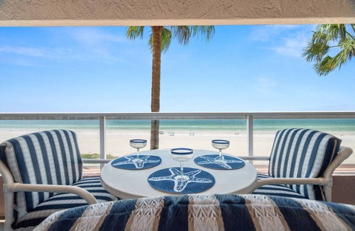 Sand Key Condo | Beachfront! Gorgeous Views! Pool, Hot Tub, Tennis Courts, Fitness Room ~ 5F Crescent Beach Club