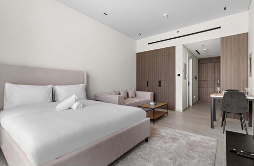 Al Barsha Apartment | Bright studio in Arjan with pool gym and parking