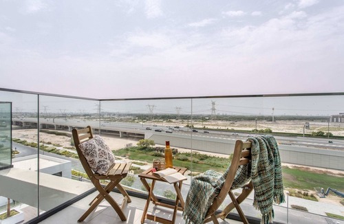 Nad Al Sheba Apartment | Charming Studio with Cozy Balcony in MBR City!