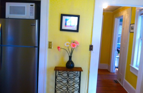 Five Points Apartment | Close to Everything Asheville! Small Deck, Wooded Trails to UNCA, Garden View