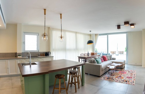 Haifa Apartment | dream Penthouse W 3 Bedrooms on the SEA W JACUZZI and SEA View Luxury boutique