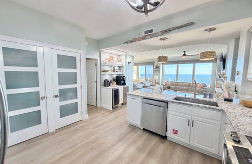 Thomas Drive Condo | Gulf Front with 40' Balcony waiting on you!
