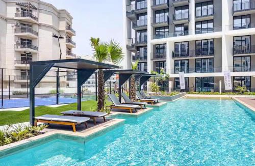 Al Barsha Apartment | Stylish modern studio near Miracle Garden with Gym, Pool and Padel court