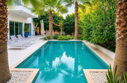 Dubai House | Tropical Calm: 4BR Villa + Private Pool, Al Barari