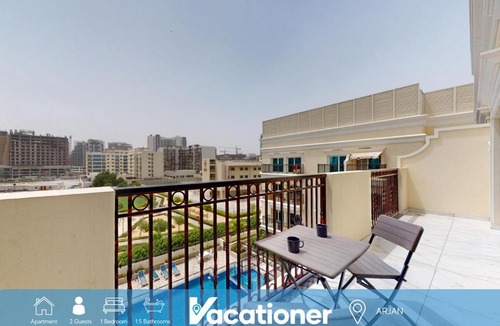 Al Barsha Apartment | Vacationer Holiday Homes I Upgraded 1 Bed with Pool View l Arjan