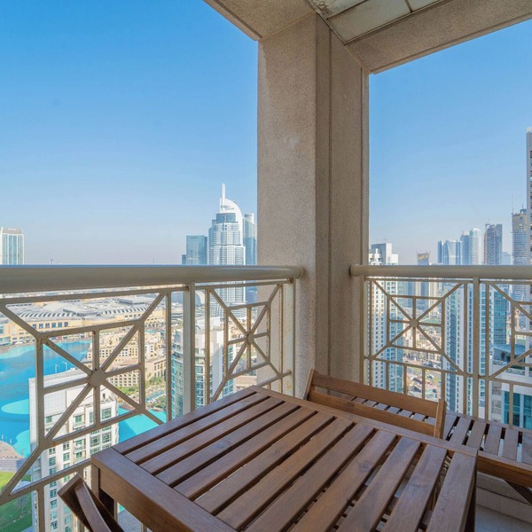 Burj Khalifa View Downtown Dubai Lit Apartment