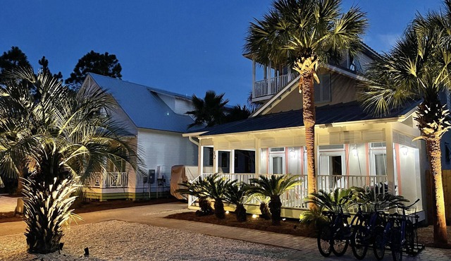 30A Seagrove Beach Vacation Rental with PRIVATE POOL + Golf Cart + Bikes! in Santa Rosa Beach