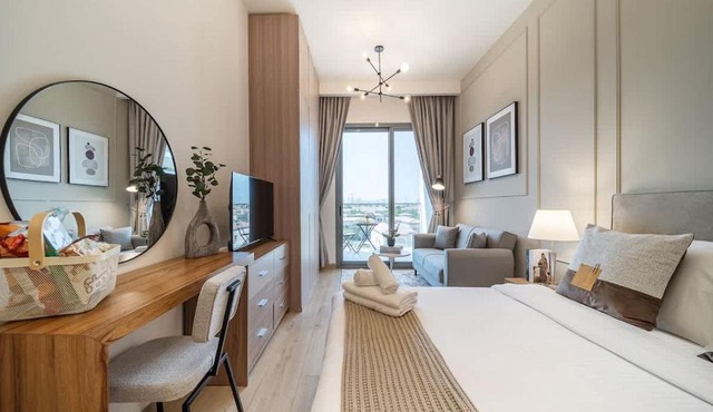 Airstay - Stylish Studio - JVT - Community Views - Monthly Offer Available