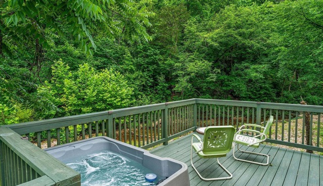 Creekside Cabin W/Pool Access & Private Hot Tub Near Thunder Ridge Sleeps 4 in Blue Eye