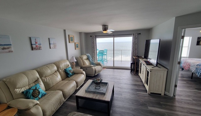 Dalton's sand and surf oceanfront 2-bedroom condo in enchanting Ormond Beach in Ormond Beach