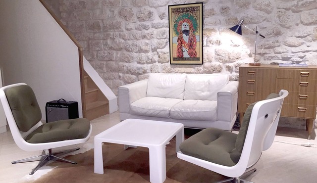 Duplex (ground floor and 1st floor - 2 bedrooms 2 bathrooms) -Center- Le Marais in Paris