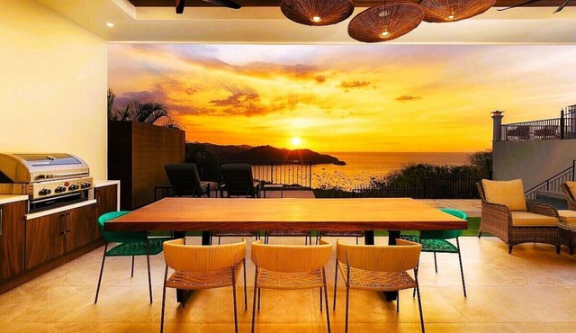 Jaw dropping view. 4-bedroom house with en suite bathrooms. Private pool. AC in Playa Hermosa