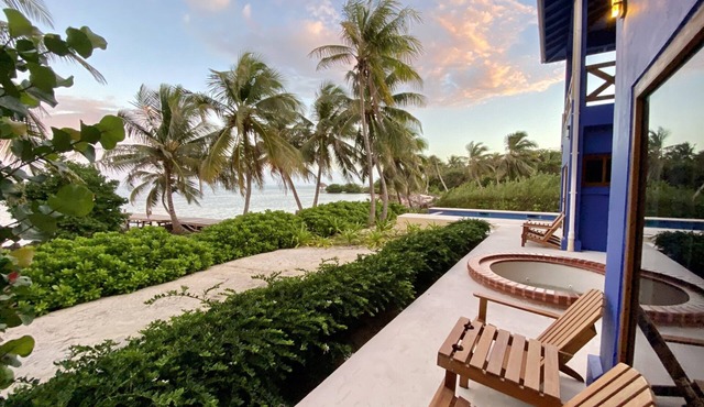 Modern Spanish beach house, with private bar and guest rooms. in San Pedro