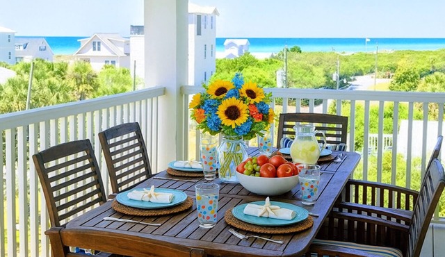 Multifamily Paradise: Elevator, Gulf Sunset Views, 100 yards to Public Beaches in Inlet Beach