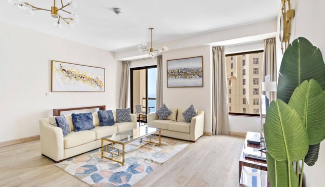 Near Beach - Furnished 1BR with Partial Sea View