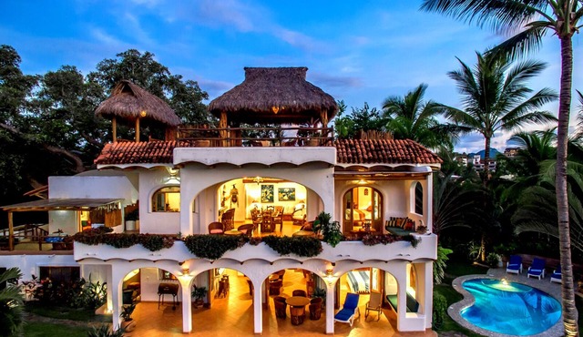 Oceanfront Estate, Paradise in Sayulita's Best Location! Private Pool & Gardens. in Sayulita