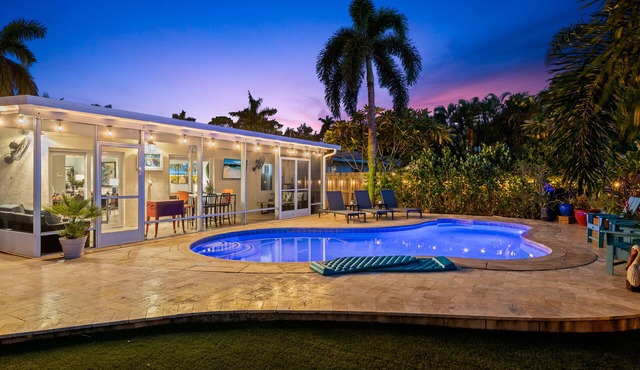 Peaceful Tropical Escape with Heated Pool Near Fort Lauderdale Beach! in Fort Lauderdale