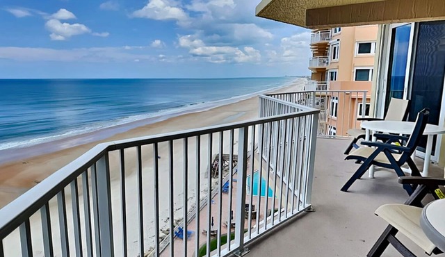 Shores Club 807 | Pet Friendly, Spacious Balcony, Ocean Views + Pool in Daytona Beach Shores