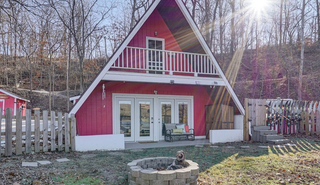 Steps to Shared Dock: Lake of the Ozarks A-Frame! in Rocky Mount