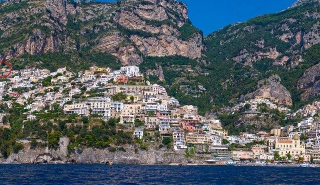View of the sea from the terrace. in Positano
