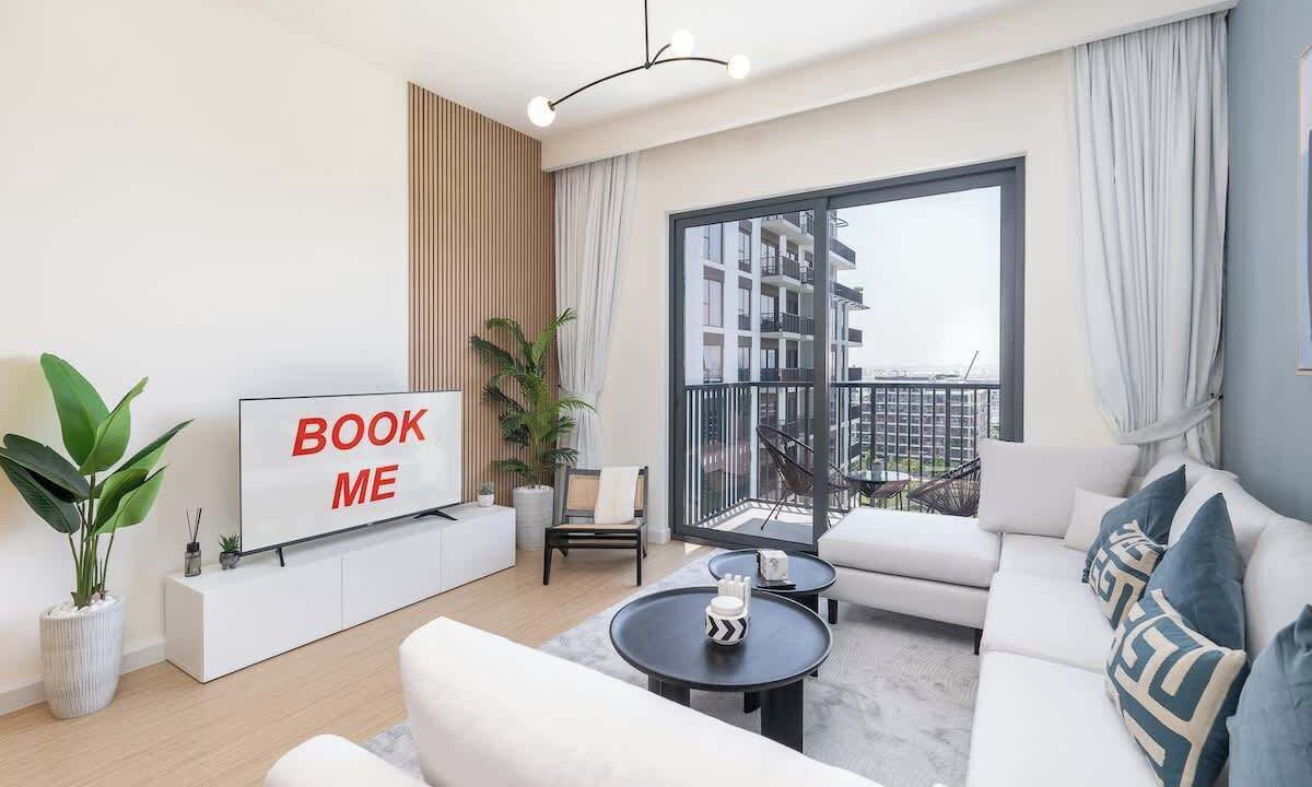 Dubai Apartment | Free housekeeping visits during your stay - StayShort - Chic 1-Bed for 4 in Prime Dubai Hills Location!