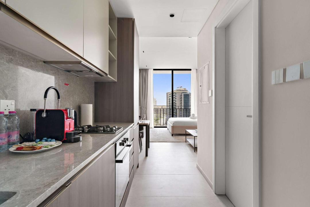 Al Barsha Apartment | Bright studio in Arjan with pool gym and parking