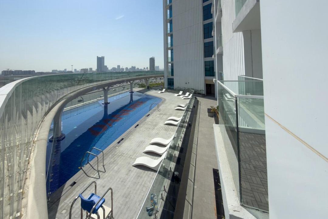 Al Barsha Apartment | Vogue Vacation Homes, Arjan Skyz by Danube near Miracle Garden, One Bedroom Apartment with Balcony and City View, Access to all Amenities