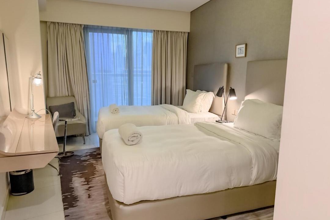 Business Bay Apartment | Cozy 2BR in Paramount Dubai with Burj Khalifa View