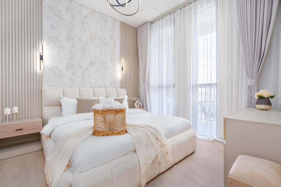 Dubai Production City Apartment | Bright and Modern 1BR Midtown Near Expo Site by Vibel