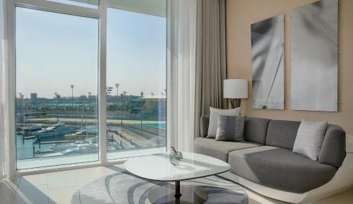 Premier, Guest room, 1 King, Race Track view, Balcony with Complimentary Yas Beach Access