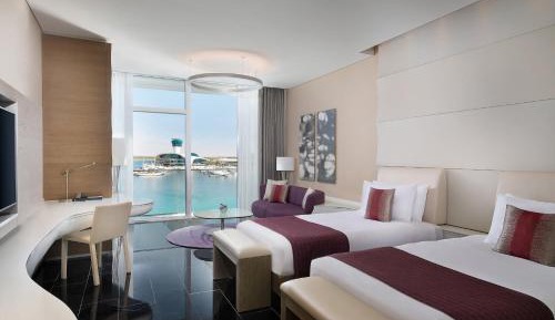 Deluxe, Guest Room, 2 Twin/Single Bed(s), Marina View with Complimentary Yas Beach Access
