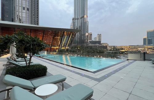 Madinat Zayed Apartment | Ultra LUX Burj & Fountain View 2BR High FLR