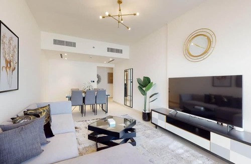 Jadaf Apartment | Luxury 3BR Designer Retreat with Parking