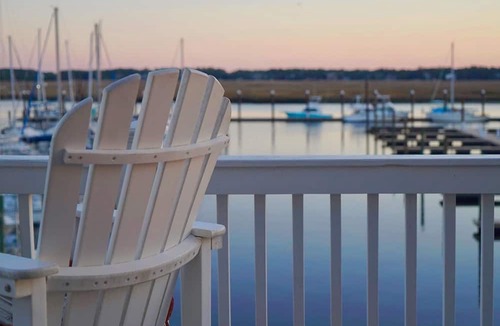 Southport Condo | The Inn at South Harbor - Waterfront Condo : Sunrise and Sunset Views : Marina