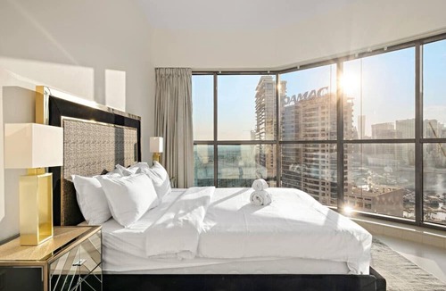 Business Bay Apartment | Elegant 2BR with Balcony and Full Burj Khalifa Skyline Views