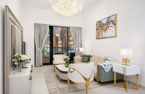 Business Bay Apartment | Elegant 2BR with Balcony and Full Burj Khalifa Skyline Views