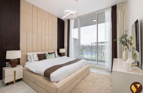 Dubai Apartment | Vogue Vacation Homes, Al Furjan Gemz by Danube near Ibn Battuta Mall, Two Bedroom Apartment with Balcony, Vibrant Community and City View, Access to all amenities