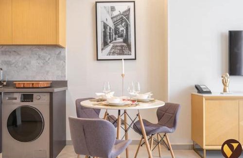 Jumeirah Village Triangle Apartment | Vogue Vacation Homes, Novotel Residences JVT near Springs Souk Mall, One Bedroom Apartment with Large Balcony and Vibrant Community view, Access to all Amenities
