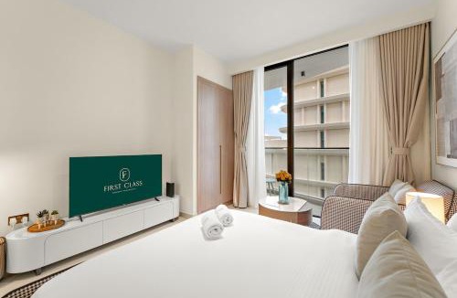 Mina Al Arab Apartment | FIRST CLASS Studio Beach View Living Bliss