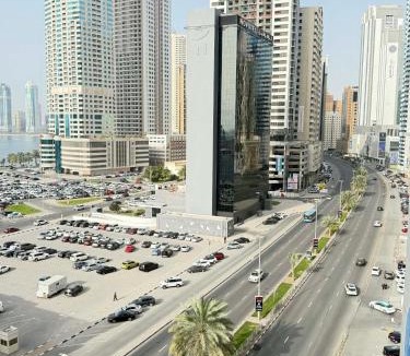 Sharjah Hostel | A luxurious room with a breathtaking view