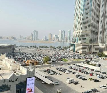 Sharjah Hostel | A luxurious room with a breathtaking view