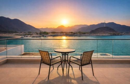 Sharm Villa | Azure Escape - Swimming Pool with Sea and Mountain view - Al Dana Island Fujairah