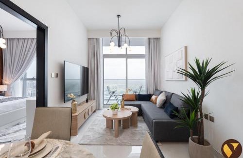 Al Barsha Apartment | Vogue Vacation Homes, Arjan Skyz by Danube near Miracle Garden, One Bedroom Apartment with Balcony, City and Garden View, Access to all Amenities