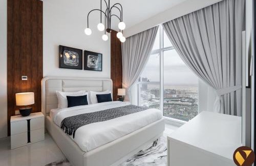 Al Barsha Apartment | Vogue Vacation Homes, Arjan Skyz by Danube near Miracle Garden, One Bedroom Apartment with Balcony, City and Garden View, Access to all Amenities